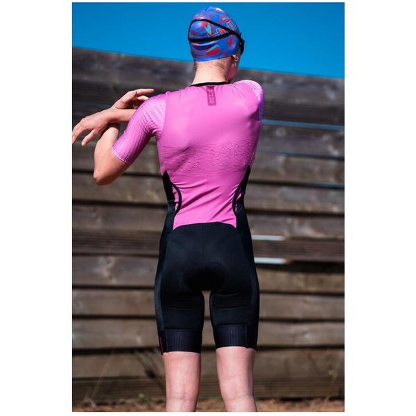 2026 HUUB Womens Contour Tri Suit CONTSBP - Black / Pink
